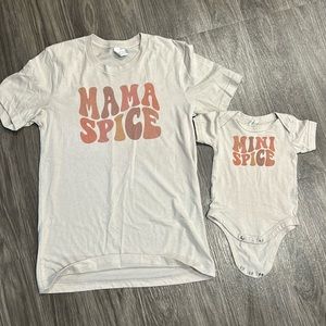 Mama and Mini shirts (Small and 3-6 month)